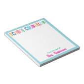 Colorful School Counselor From the Desk of Notizblock (angewinkelt)