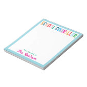 Colorful School Counselor From the Desk of Notizblock (Rotiert)
