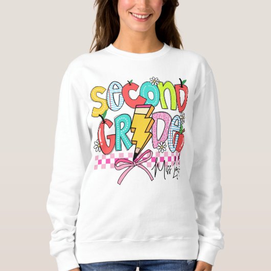 Colorful School der Zweiten Klasse Niedlich Sweatshirt (Vorderseite)
