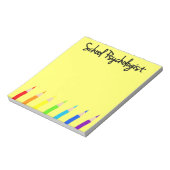 Colorful School Psychologin Notepad Notizblock (Rotiert)