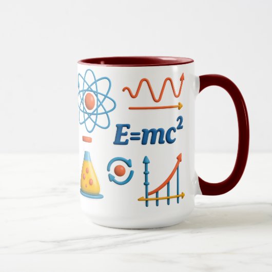 Colorful Science and Physics Ceramic Mug Tasse (Rechts)