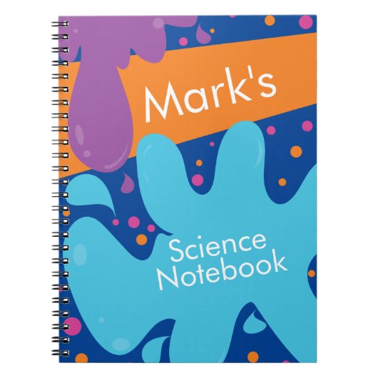 Colorful Science Labrador Chemistry Slide Notebook Notizblock (Vorderseite)