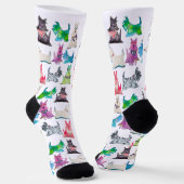 Colorful Scottie Socks Socken (Gewinkelt)