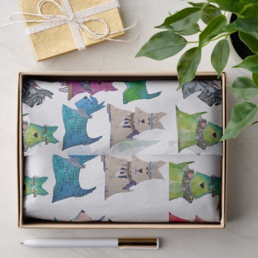 Colorful Scotties Seidenpapier (Geschenk)