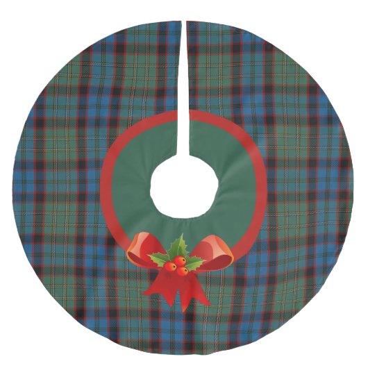 Colorful Scottish Clan MacNicol Polyester Weihnachtsbaumdecke (Vorderseite)