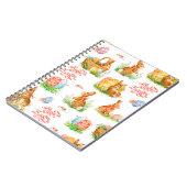 Colorful seamless pattern with spring easter conce notizblock (Linke Seite)