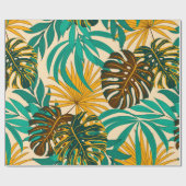 Colorful seamless pattern with tropical plants and geschenkpapier (Flach)