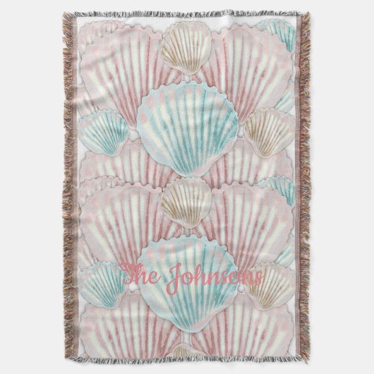 Colorful Seashell Cluster Decke (Vorderseite Vertikal)