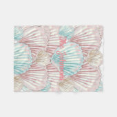 Colorful Seashell Cluster Fleecedecke (Vorderseite (Horizontal))