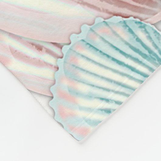 Colorful Seashell Cluster Fleecedecke (Ecke)