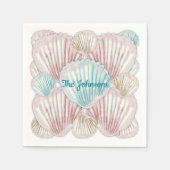Colorful Seashell Cluster Serviette (Vorderseite)
