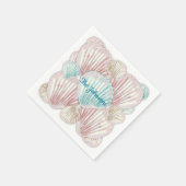 Colorful Seashell Cluster Serviette (Ecke)