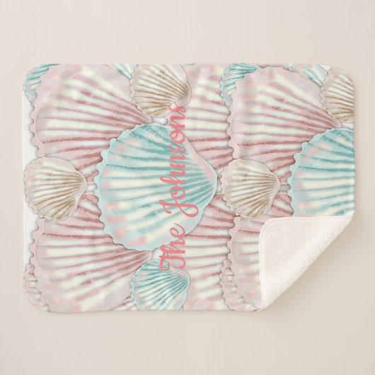 Colorful Seashell Cluster Sherpadecke (Vorderseite (Horizontal))