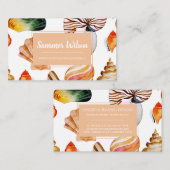 Colorful Seashells Business Card Visitenkarte (Vorne/Hinten)
