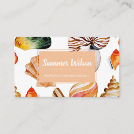 Colorful Seashells Business Card Visitenkarte