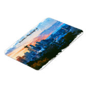 Colorful Seattle Washington Skyline Magnet (Linke Seite)