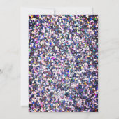 Colorful Sequins Rose Gold Dress 75th Birthday Einladung (Rückseite)