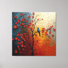 🎨 🐦 🌹 "Colorful Serenade" 🌅 Leinwanddruck