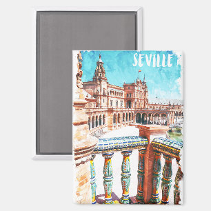 Colorful Sevilla Spanien Architektur Magnet