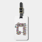 Colorful Sewing Machine Quilt Pattern Gepäckanhänger (Vorderseite vertikal)