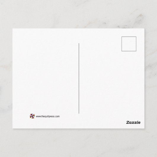 Colorful Sewing Machine Quilt Pattern Postkarte (Rückseite)