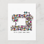 Colorful Sewing Machine Quilt Pattern Postkarte (Vorderseite)