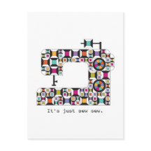 Colorful Sewing Machine Quilt Pattern