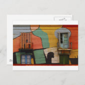 Colorful Shacks Buenes Aires Argentinien Postkarte (Vorne/Hinten)