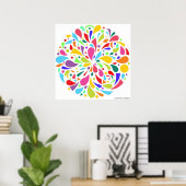 Colorful Shape Burst Poster (Heimbüro)