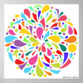 Colorful Shape Burst Poster (Vorne)