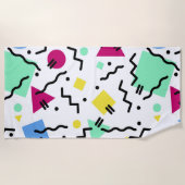 Colorful Shapes Abstract Art Pattern Strandtuch (Vorderseite)