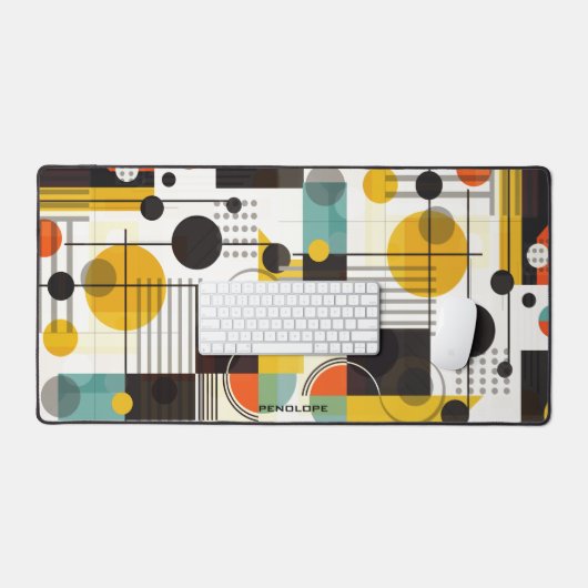 Colorful Shapes modern geometric art Schreibtischunterlage (Tastatur & Maus)