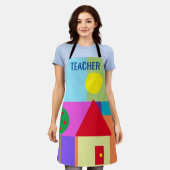 Colorful Shapes School LEHRER Schürze (Getragen)