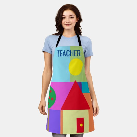 Colorful Shapes School LEHRER Schürze (Getragen)