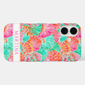 Colorful Shells Monogrammed Case-Mate iPhone Hülle (Rückseite (Horizontal))