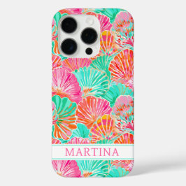 Colorful Shells Monogrammed iPhone 16 Pro Hülle