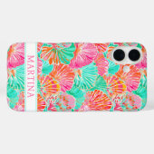 Colorful Shells Monogrammed Case-Mate iPhone Hülle (Rückseite (Horizontal))