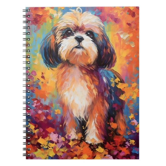 Colorful Shih Tzu Notizblock (Vorderseite)