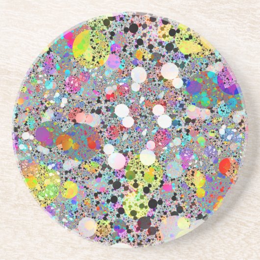 Colorful Shiny Stones Terrazzo Coaster Getränkeuntersetzer (Vorne)