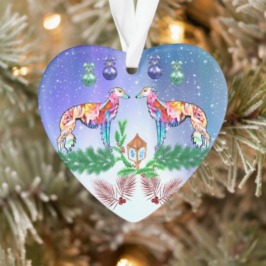 Colorful Silken Windhound Ornament (Baum)