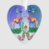 Colorful Silken Windhound Ornament (Vorderseite)
