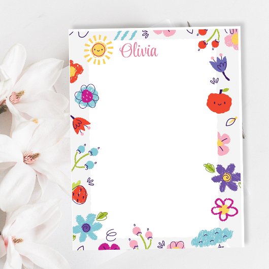 Colorful Sketch Scribble Funny personalized  Notizblock