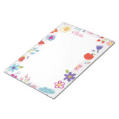 Colorful Sketch Scribble Funny personalized  Notizblock (angewinkelt)