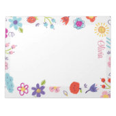 Colorful Sketch Scribble Funny personalized  Notizblock (Vorderseite)