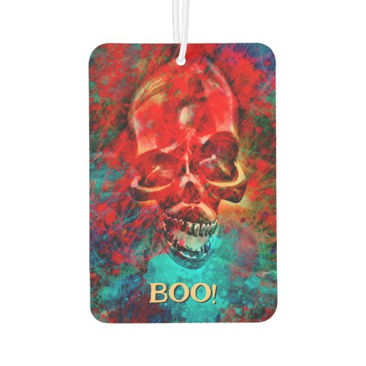 Colorful skull. Boo! Autolufterfrischer (Rückseite)