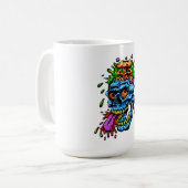 Colorful Skull Explosion Kaffeetasse (Vorderseite Links)
