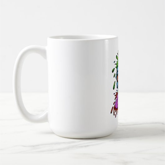 Colorful Skull Explosion Kaffeetasse (Links)