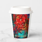 Colorful skull. Freaky Drink Pappbecher (Vorderseite)