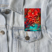 Colorful skull. I Love Skulls Button (Insitu)
