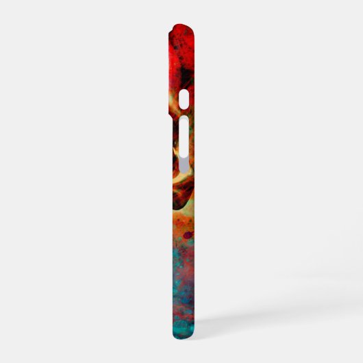 Colorful skull iPhone 16 hülle (Linke Seite)